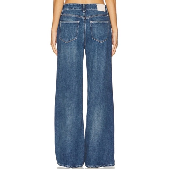 NWT PAIGE Zoey Jeans Drawstring Tie Waist Low Rise Denim Wide Jazz Club Blue 27 - Picture 13 of 16